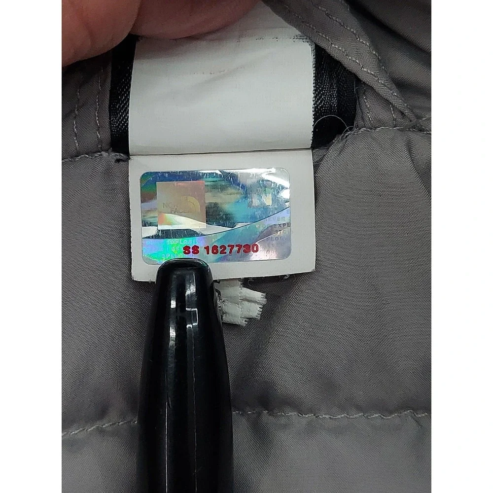 The NORTH FACE Jacket Girls 10/12 Aqua Blue Gray Denali Fleece Puffer Full Zip